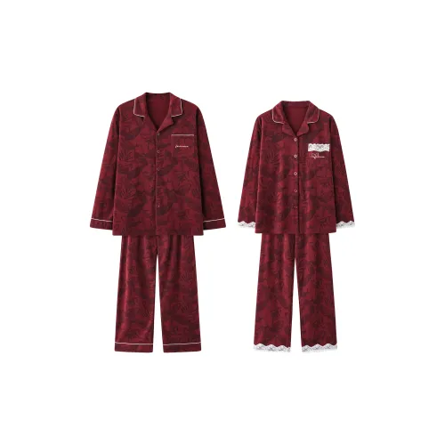 Gongdie Длинный рукав Мужской + Женский Моделирование Унисекс Пижамные комплекты