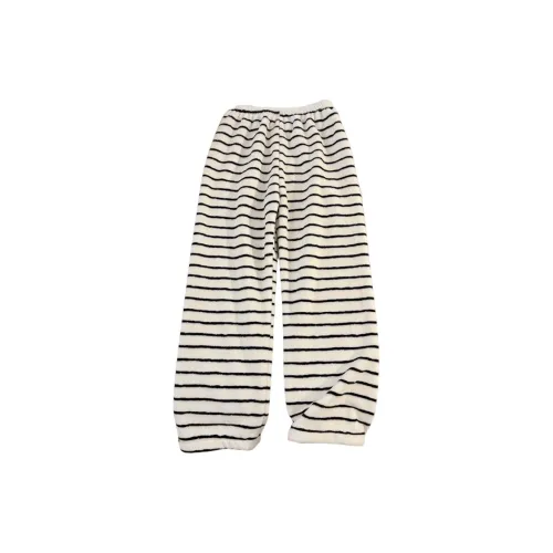 MEIJIAO Черно-белые полосы Брюки Женские Пижамные штаны
