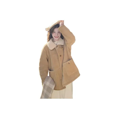 Vintage Cars Бархат Feel Пальто Женские