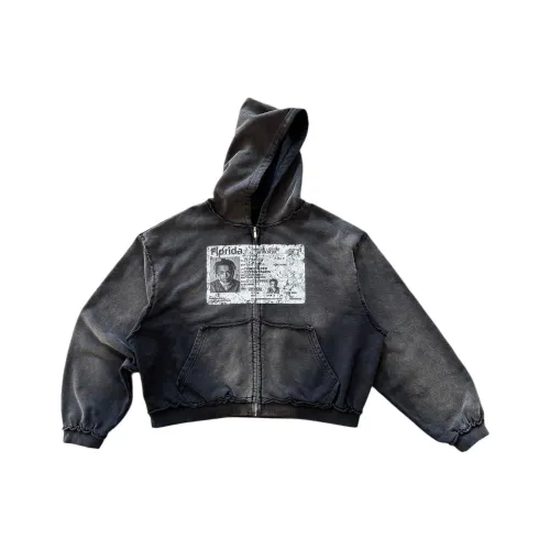 EROLE Потертый вымытый черный унисекс свитшоты