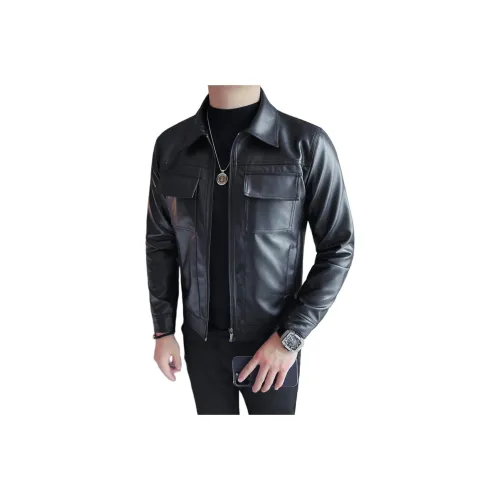 AWAO Черный Унисекс Кожаные куртки