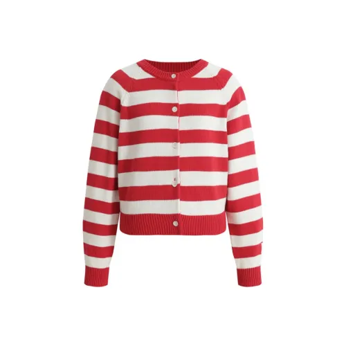 PAZZO Красный и Белый Полосы Женский Трикотаж