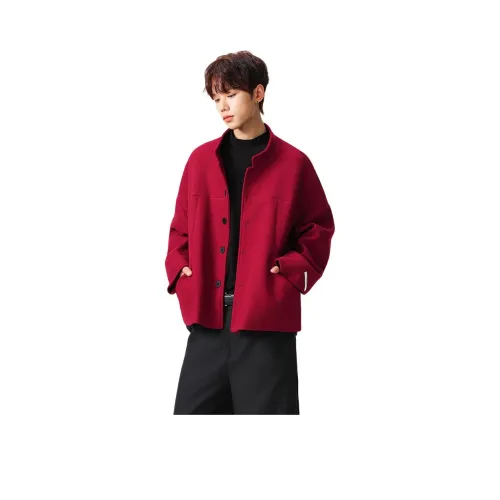 TUOFEI Китайский Красный Утепленный Унисекс Куртки