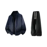 Темно-синий, синий + черный, джинсы, с флисовой подкладкой