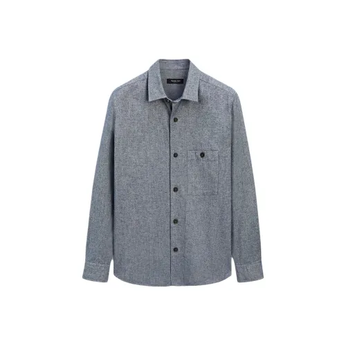 Massimo Dutti Мужские Синие Рубашки