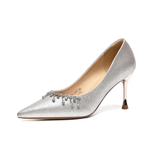 ZHR Стразы Коллекция Узкий каблук Высокие каблуки 7,5 см Женские