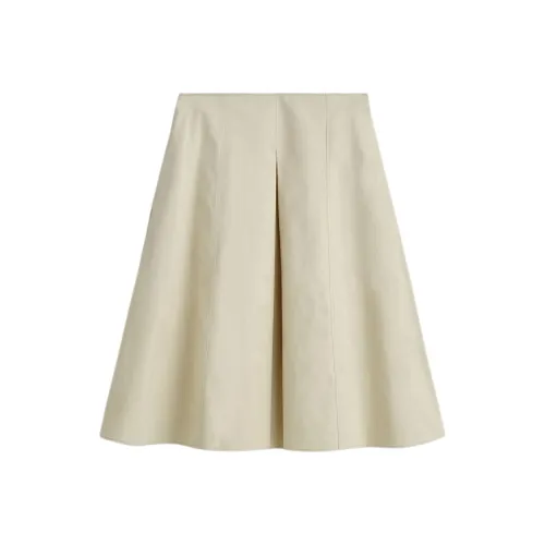 COS Светло-бежевый Женские Повседневные Длинные Юбки