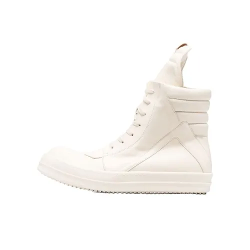 RICK OWENS совместный бренд RO Высокие Топы Стильные Скейтбординг Мужские Белые