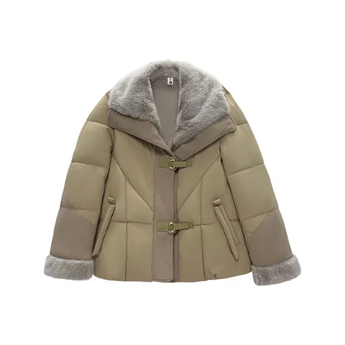 AFGGD Хаки Женские пуховики