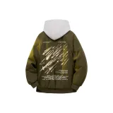 Армейский зеленый [MY1099 Хлопковый пуховик] (в комплекте с высококачественным белым и серым свитшотом с фотокемией)