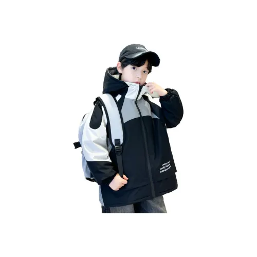 ZHIO Черный С подарками Polar Fleece Подкладка + Padded Coat Школьный возраст Ветровки