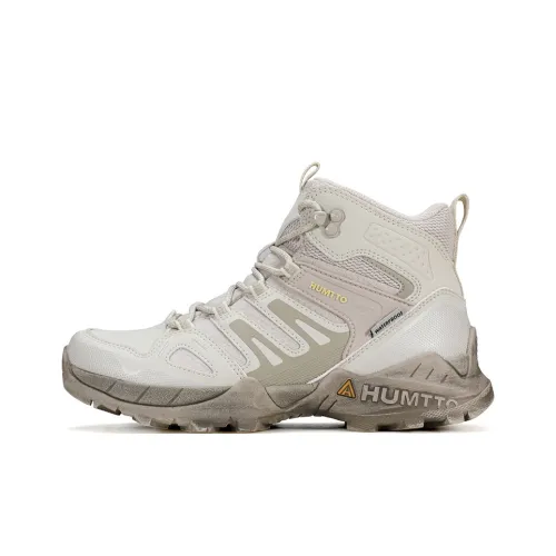 HUMTTO Амортизация водонепроницаемый ударопрочный высокий топ походная обувь мужская цвет песчаной бури желтый