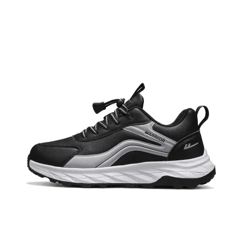 Warrior Амортизация Поддержка Устойчивость к истиранию Противоскользящий Низкий Топ Повседневная обувь Мужская Черный Серый