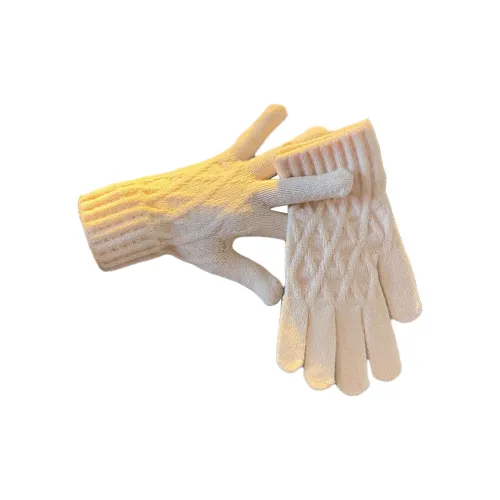 NOMK Акриловые вязаные перчатки унисекс Абрикос Серый Белый Фиолетовый Красный Синий Желтый Черный