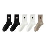 5 пар (2 черных + 2 белых + 1 хаки)