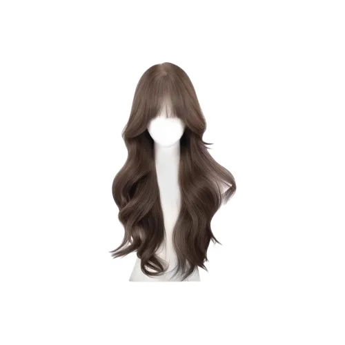 Gentle Welcome Азиатский Корейский Девушка Перука Полный Комплект с Натуральным Восклицанием Объемная Большая Волна Длинная Кудрявая Перука Набор