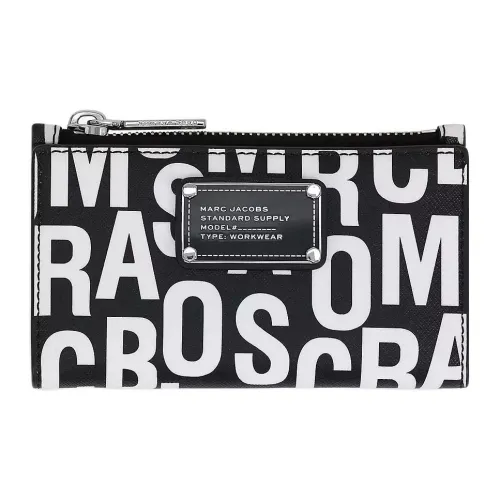 MARC JACOBS Логотип Назначение Брелок Кошелек Средний Унисекс Черный