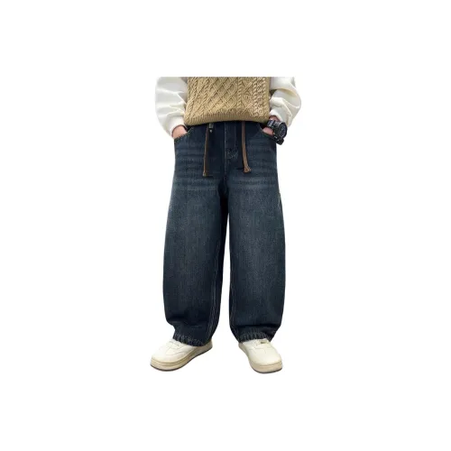 YALU Синий Серый С флисовой подкладкой MF6197 Kids Джинсы