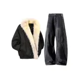 Черный топ + Черные брюки