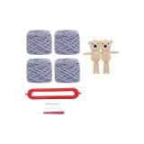 Светло-серый - Ткань вязаная - Магия + 2 шт - Медведь