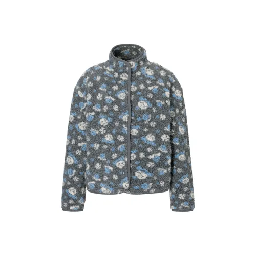 RAIVE Цветочный узор флис куртка куртки и пальто женский