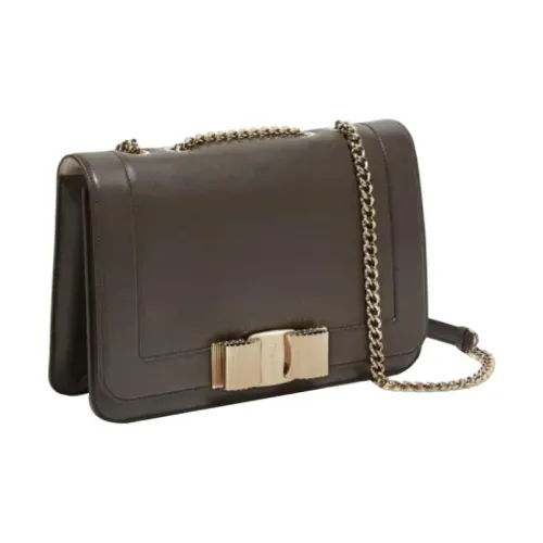 Ferragamo Сумка через плечо из коровьей кожи женская коричневая