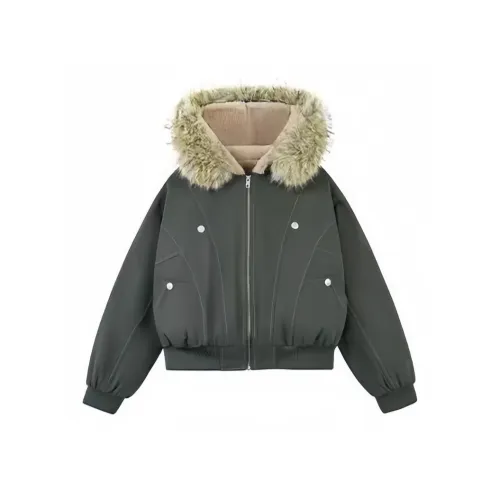 TSKIU Армейский зеленый Женские пуховики