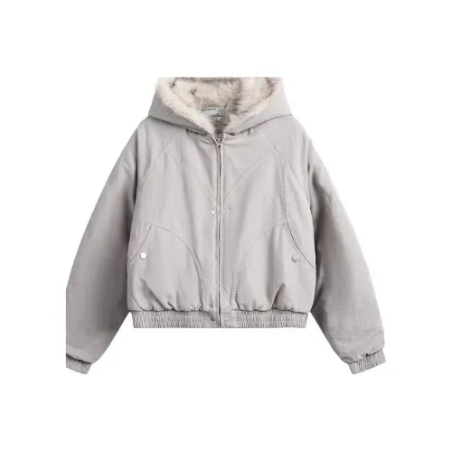 TSKIU Светло-серый Женский пуховик