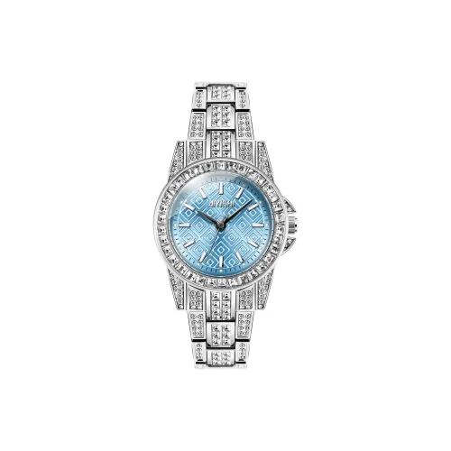 AIYISHI Sparkling Rhinestone Collection Кварцевый механизм Металлический ремешок Часы Женские Многоцветный циферблат