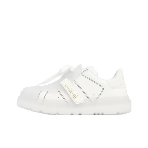 DIOR ID Оболочка Обувь Низкий Топ Стильные Скейтбординги Женские Белые