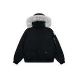 Чёрный (Съемный меховой воротник)