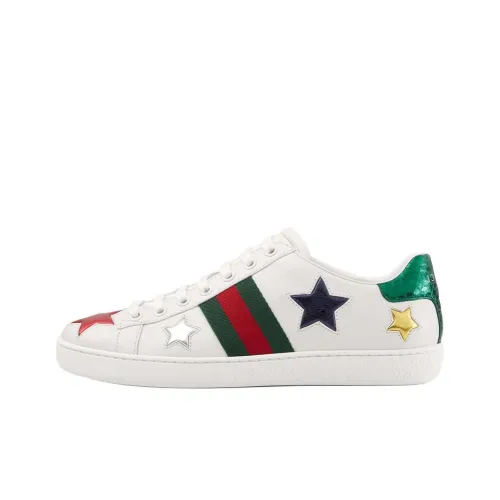 GUCCI Ace Low Топ Стильные Скейтбординги Женские Белые