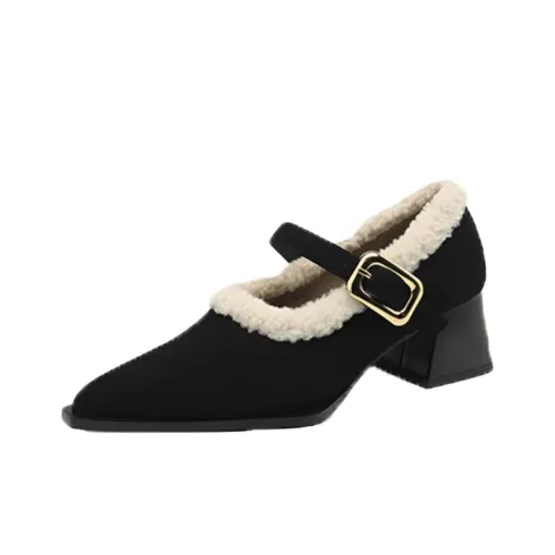 Rutai Грубый каблук Мэри Джейн туфли 3,5 см Женские