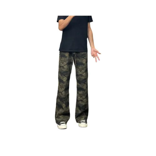 DUATOGE Камуфляж Полу-Эластичный Пояс Мужские Джинсы