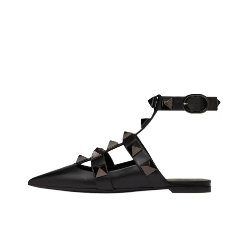 Valentino Roman Stud Повседневные Сандалии Женские Черные