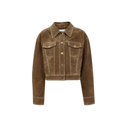 Only H9Z Кофейные зерна Коричневый Женская кожаная куртка