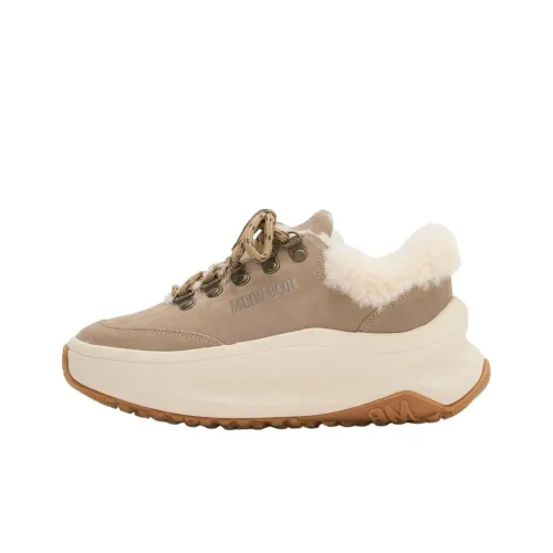 MOON BOOT Городская Низкая Обувь Casual для Женщин Бежевого Цвета