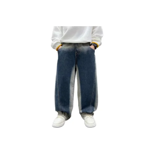 ЮЙЧЖАОЛИНЬ Синий с флисовой подкладкой MF2696 Школьный возраст Джинсы