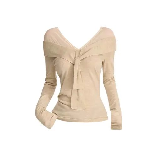 ABBY GODDESS Хаки Топ Женский Трикотаж