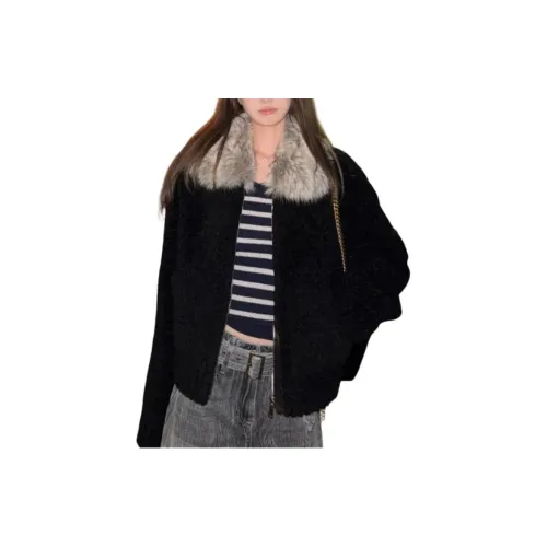 ADXKM Черный Женские Бархатные Куртки