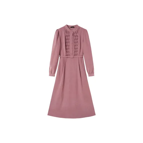 XIANGYING Длинное платье с длинными рукавами женское