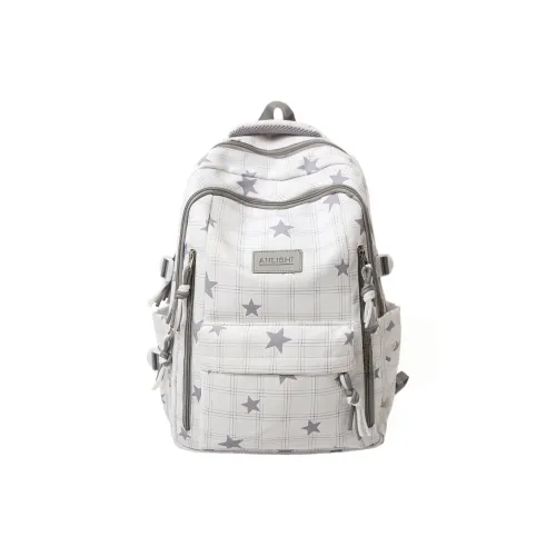 Xmithie Nylon Backpack Standard Unisex White Black Blue Pink