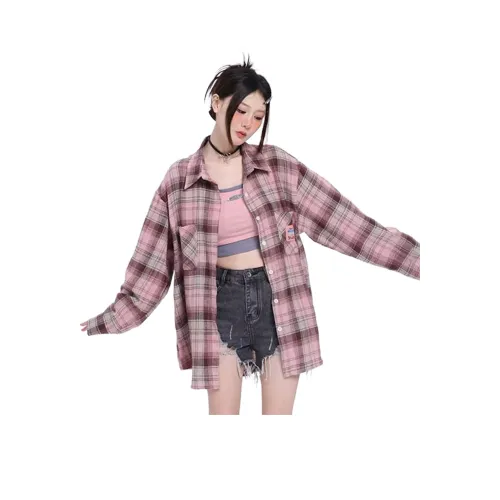 REXSHION Розовые Унисекс Рубашки