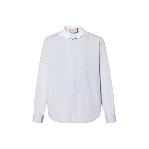 GUCCI Love Parade FW22 Рубашка Мужская Светло-Синяя