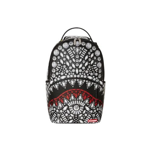 SPRAYGROUND Рюкзак из искусственной кожи унисекс черный и серебряный