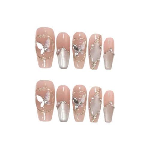 T Z Лето Французский Бабочка Лента Ромб False Nail Миндаль Румяна Blending Градиентный Flashing