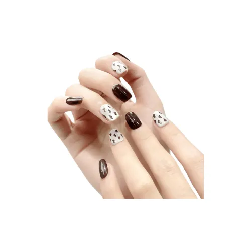 T Z Балет Стиль Майярд Корова Принт Леопардовый принт False Nail Укороченный Короткий LADDER Бургундский Jump Цвет Однотонный