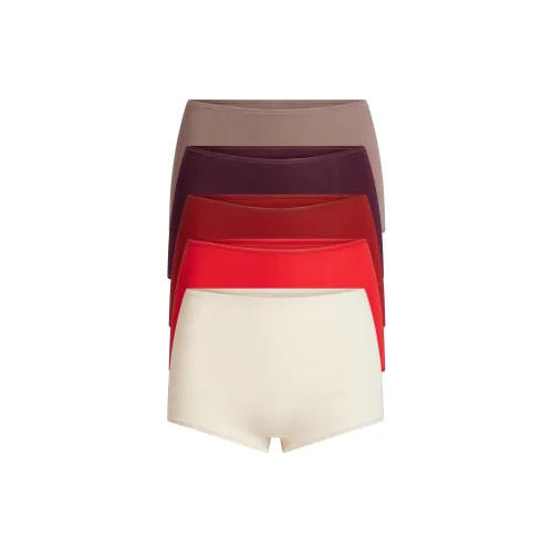 SKIMS Fw25 Cotton Jersey Boy Short 5 Pack Boxers Women's 5 Pack SKIMS Fw25 Хлопок Джерси Мальчик Короткий 5 Пачка Боксеры Женские 5 Пачка