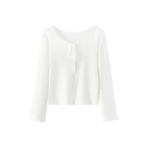 SEM R Стандартный Длинный Рукав Т-Рубашка Женская