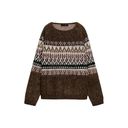 ZARA Collaboration Темный Норка Женский Трикотаж